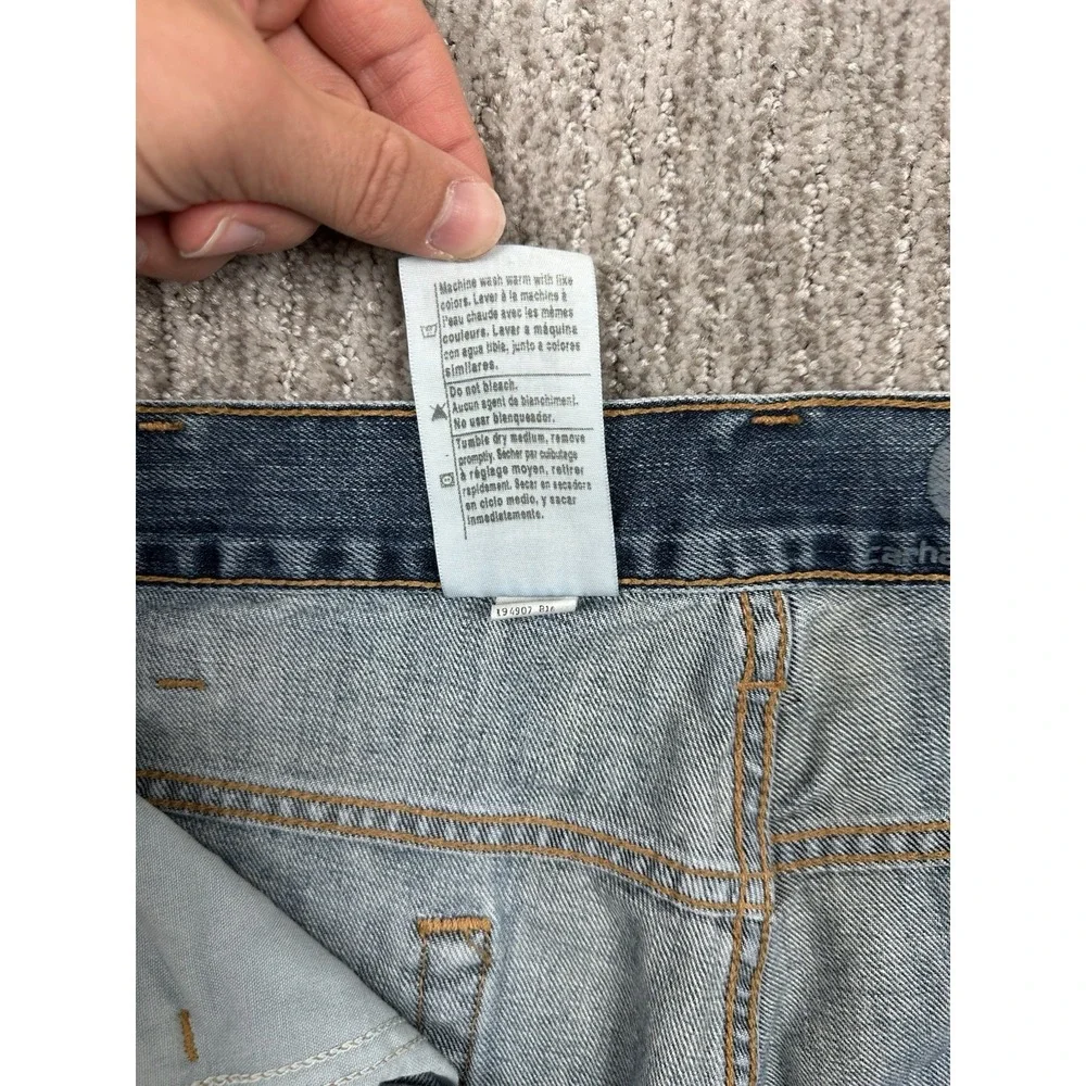 Carhartt B325 Loose Fit Straight Jeans Blue Denim Mens 38x32 (fits 40x32)